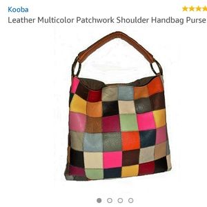 Kooba all leather patchwork hobo